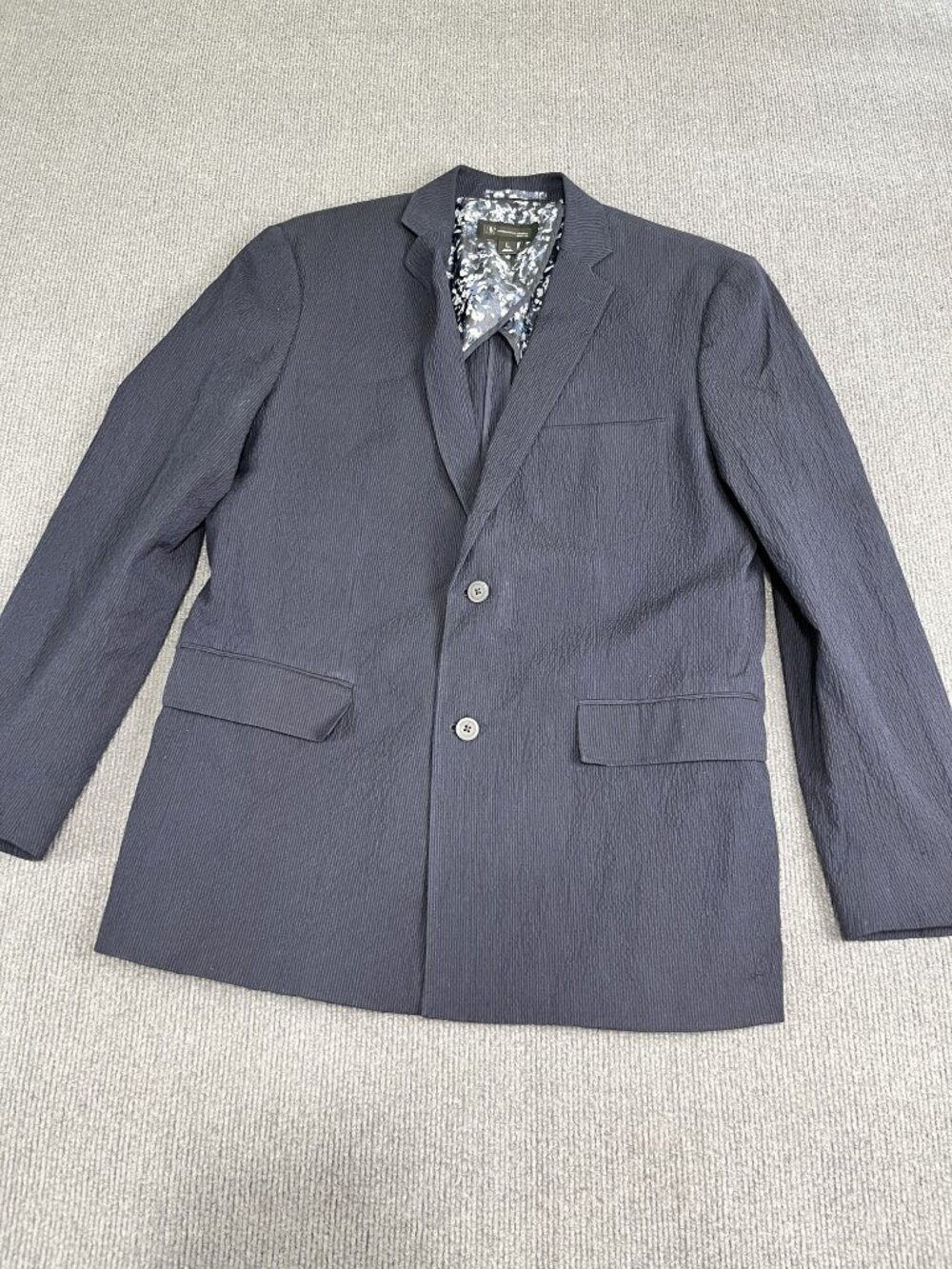INC International Concepts Slim Fit Mens Blue Blazer Jacket L